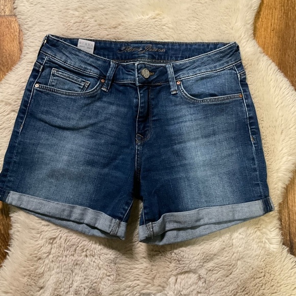 Mavi Pants - Mavi Marla Denim Shorts Women’s Size 29 Mid Rise 4.5” Inseam Blue Cuff